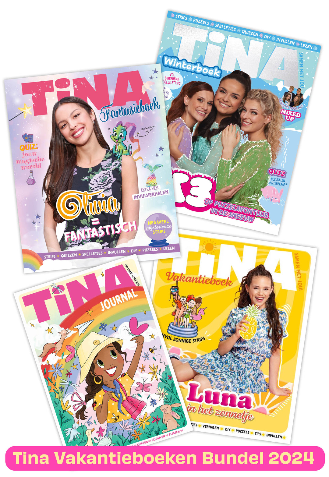 Tina Vakantieboeken Bundel 2024 - Vakantieboek - 4 Stuks